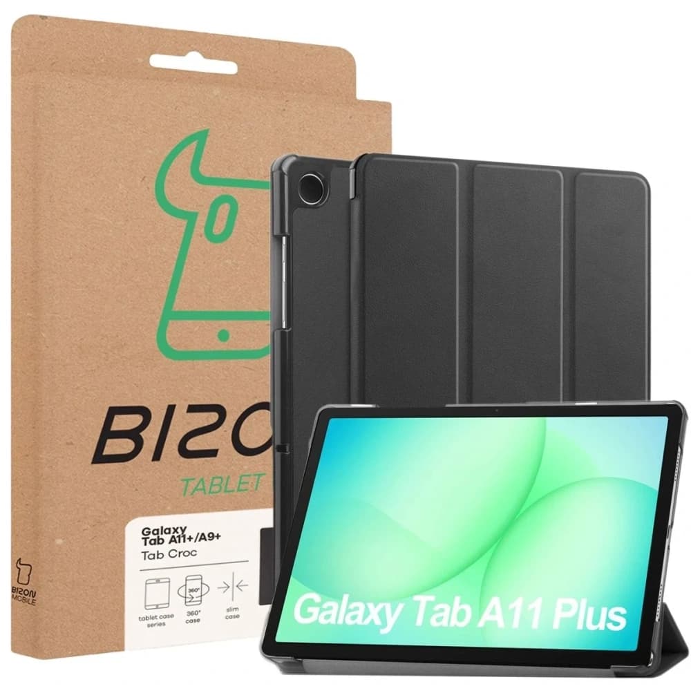 Bizon Case Tab Croc Samsung Galaxy Tab A11+ Plus / A9+ Plus fekete
 - 8