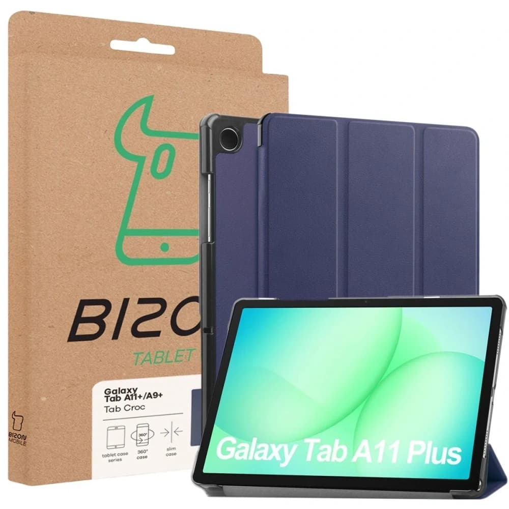 Bizon Case Tab Croc Samsung Galaxy Tab A11+ Plus / A9+ Plus tengerészkék
 - 8