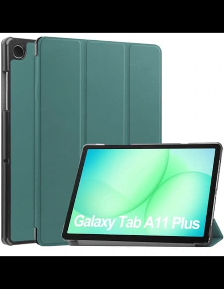 Etui z klapką Bizon Case Tab Croc do Samsung Galaxy Tab A11+ Plus / A9+ Plus ciemnozielone