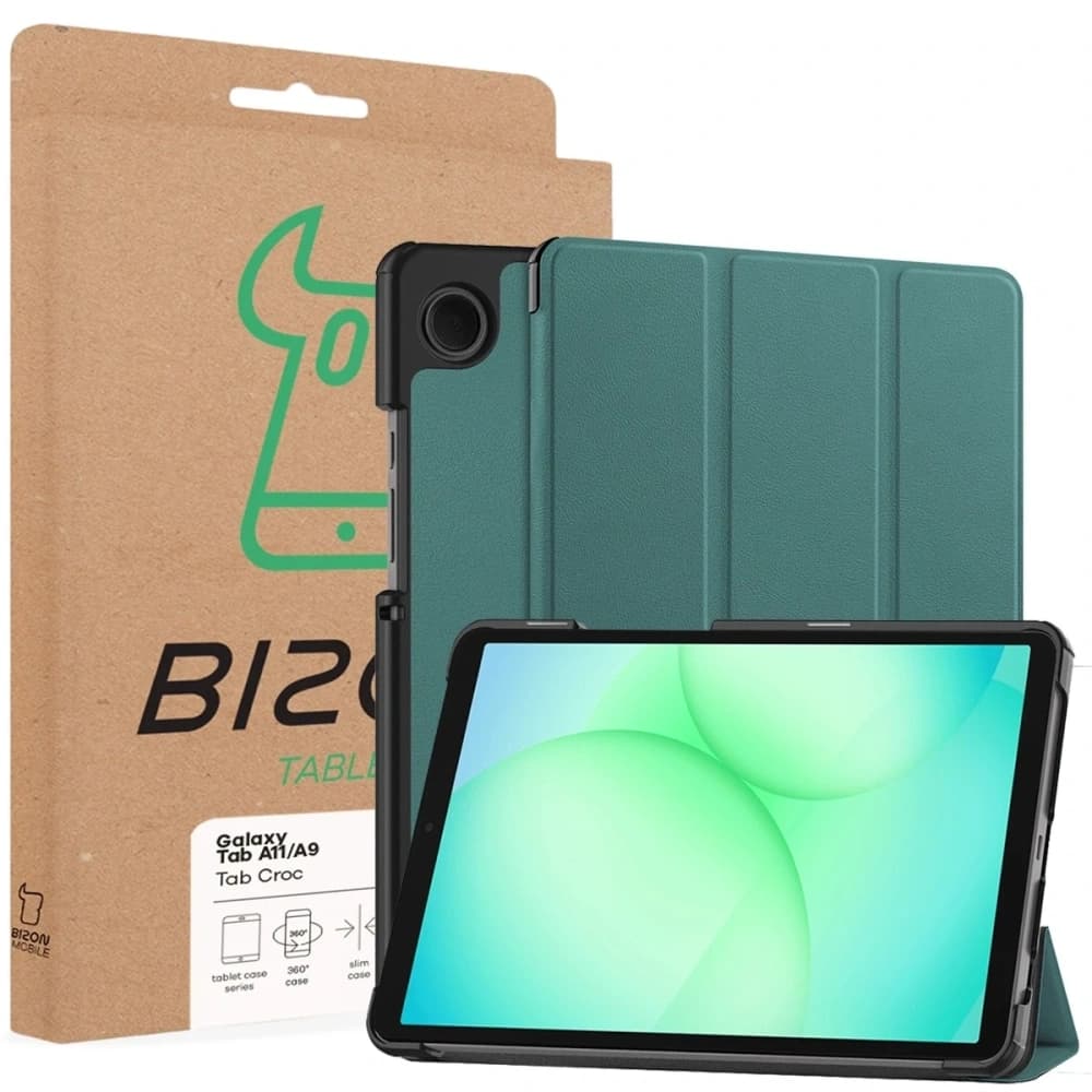 Bizon Case Tab Croc Samsung Galaxy Tab A11 / A9 sötétzöld
 - 8