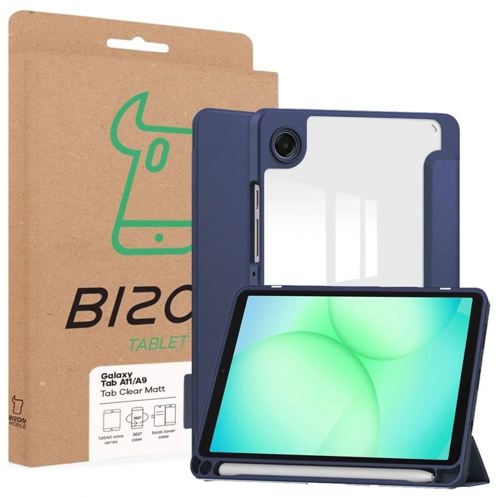 Bizon Case Tab Clear Matt Samsung Galaxy Tab A11 / A9 albastru marin - 8