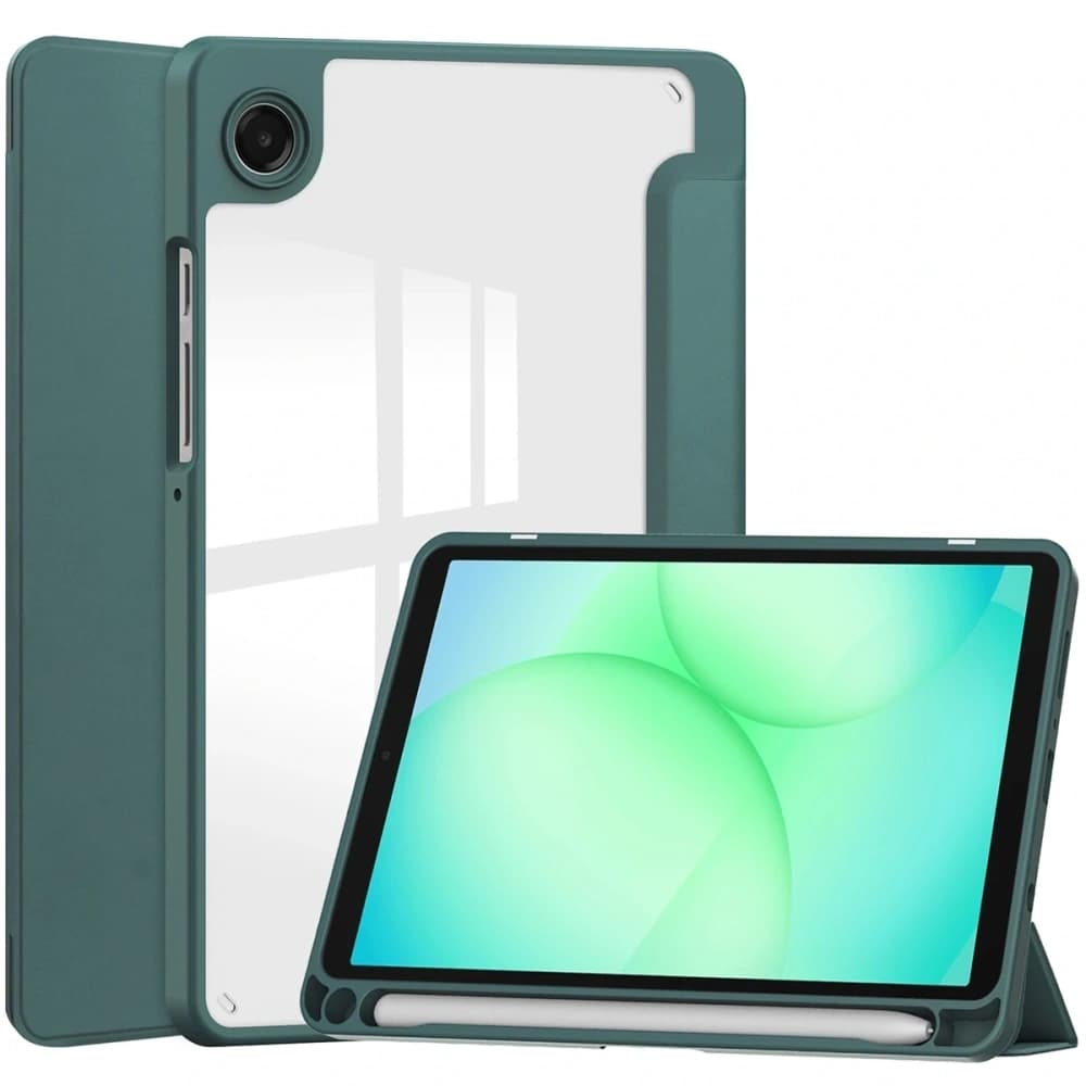 Bizon Case Tab Clear Matt Samsung Galaxy Tab A11 / A9 verde închis - 1