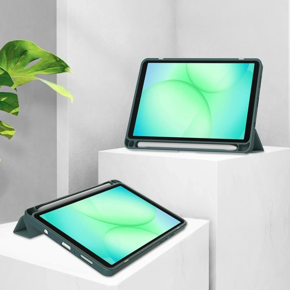 Bizon Case Tab Clear Matt Samsung Galaxy Tab A11 / A9 verde închis - 2