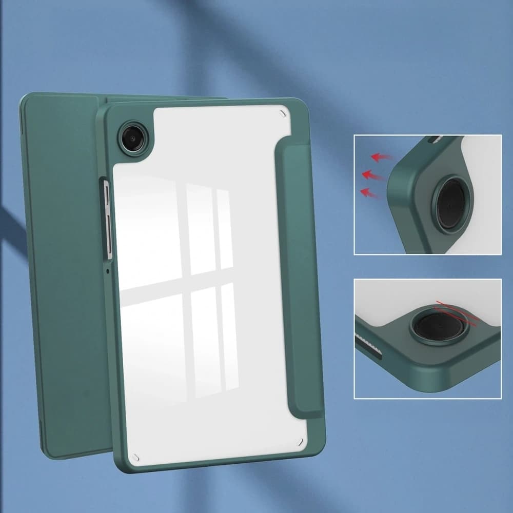 Bizon Case Tab Clear Matt Samsung Galaxy Tab A11 / A9 verde închis - 3