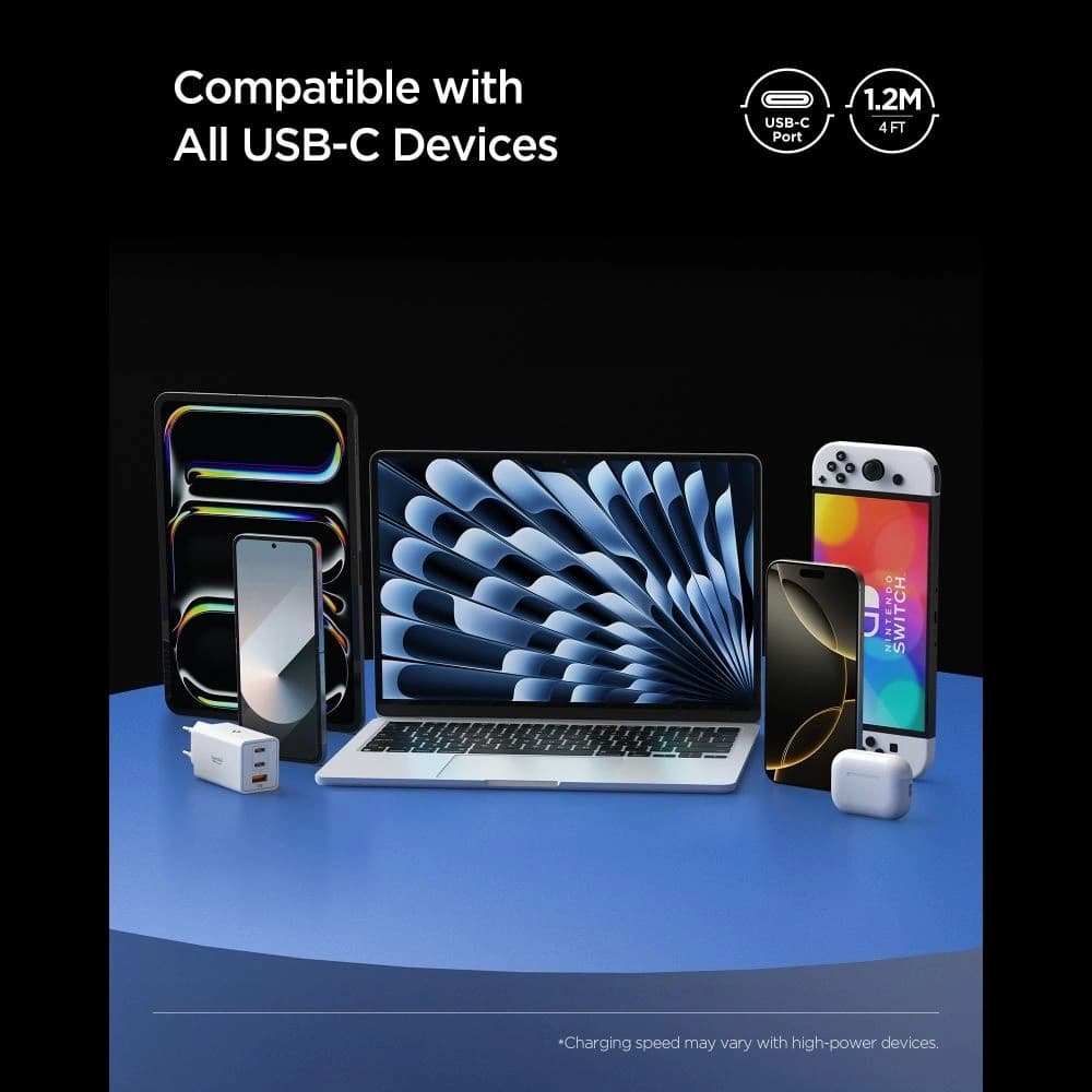 Spigen EB24012CC Essential USB-C Kábel 240W 120cm Fekete
 - 8