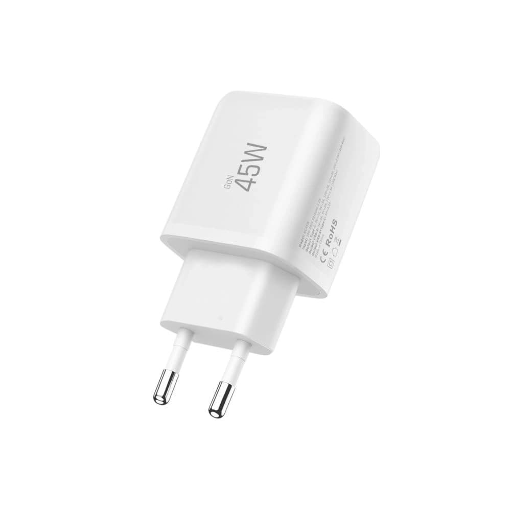 Tech-Protect NCA45W-GAN USB-A, USB-C Síťová Nabíječka PD 45W / QC3.0 Bílý
 - 4