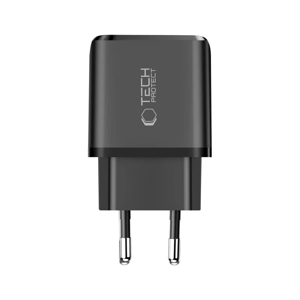 Tech-Protect NCA45W-GAN USB-A, USB-C Netzladegerät PD 45W / QC3.0 Schwarz
 - 3