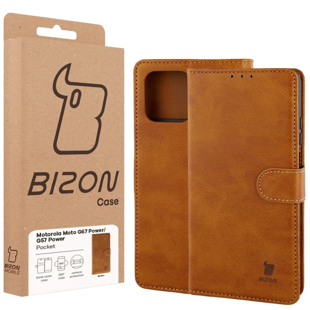 Bizon Case Pocket Motorola Moto G57 Power / G67 Power barna
 - 6