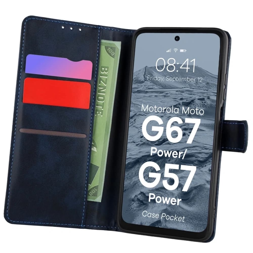 Bizon Case Pocket Motorola Moto G57 Power / G67 Power tengerészkék
 - 1