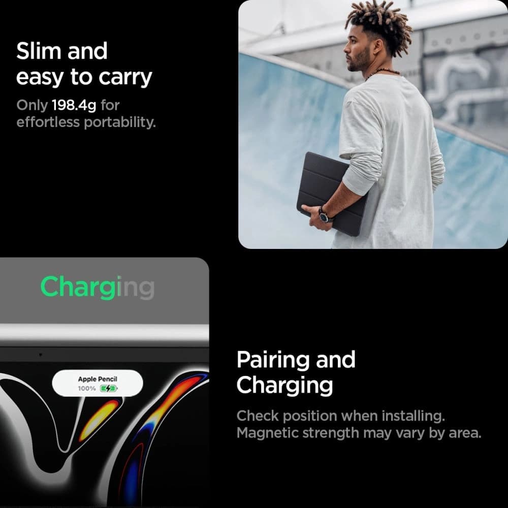 Etui Spigen Liquid Air Folio do Apple iPad Pro 11” 2024/2025 Black - 14