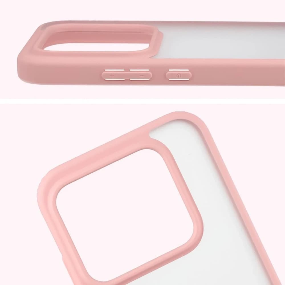 Bizon Case Angelo Realme GT 8 Pro semi-transparent with a light pink frame - 3