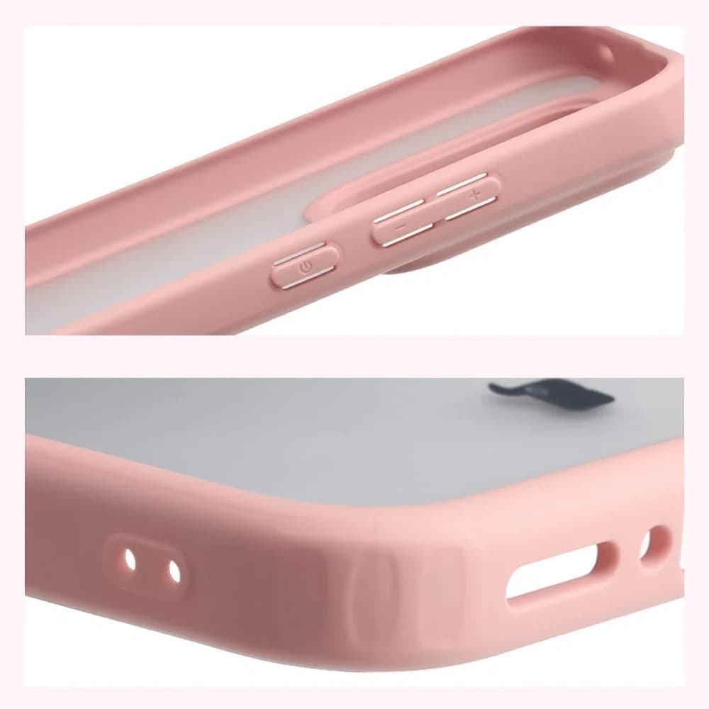 Bizon Case Angelo Realme GT 8 Pro semi-transparent with a light pink frame - 4