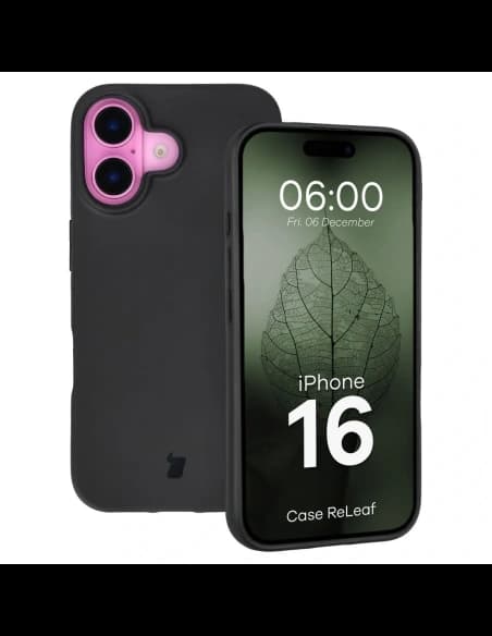 Bizon Case ReLeaf Apple iPhone 16 černý
