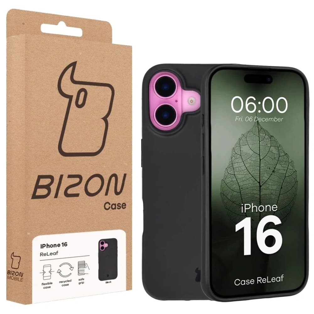 Bizon Case ReLeaf Apple iPhone 16 černý
 - 6