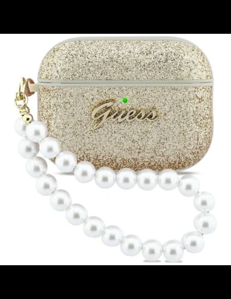 Guess Csillogó Gyöngy Pánt Apple AirPods Pro 3 arany
