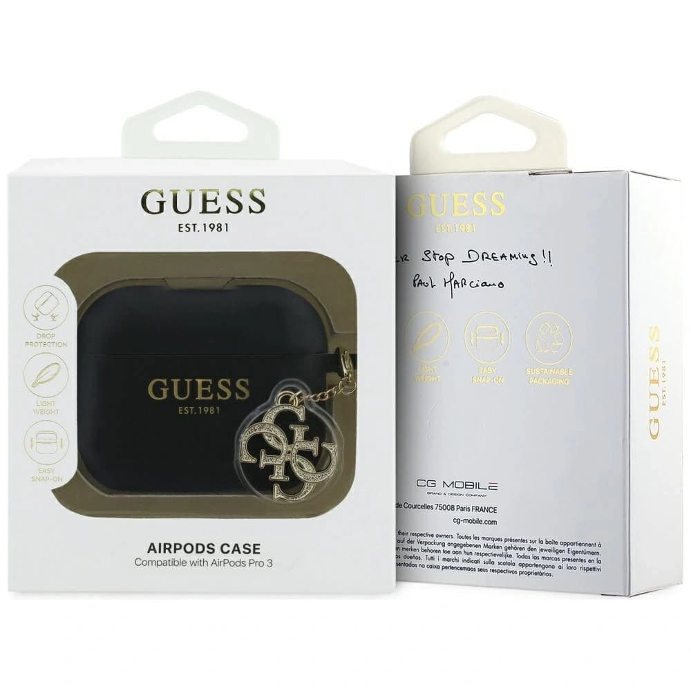 Guess Silicone 4G Charm Apple AirPods Pro 3 black - 4