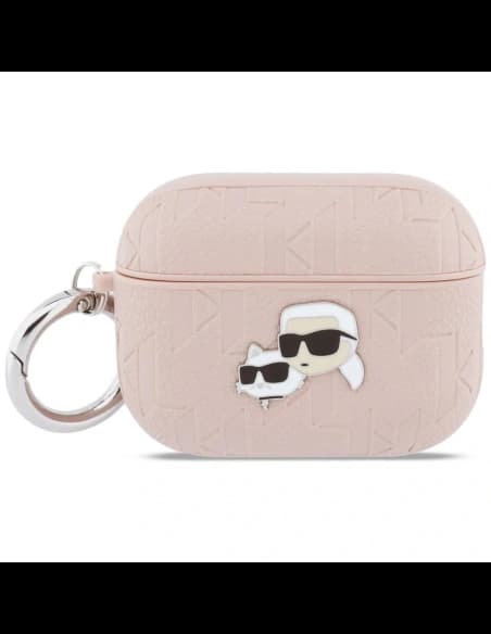 Karl Lagerfeld Monogram Karl & Choupette Head Apple AirPods Pro 3 pink