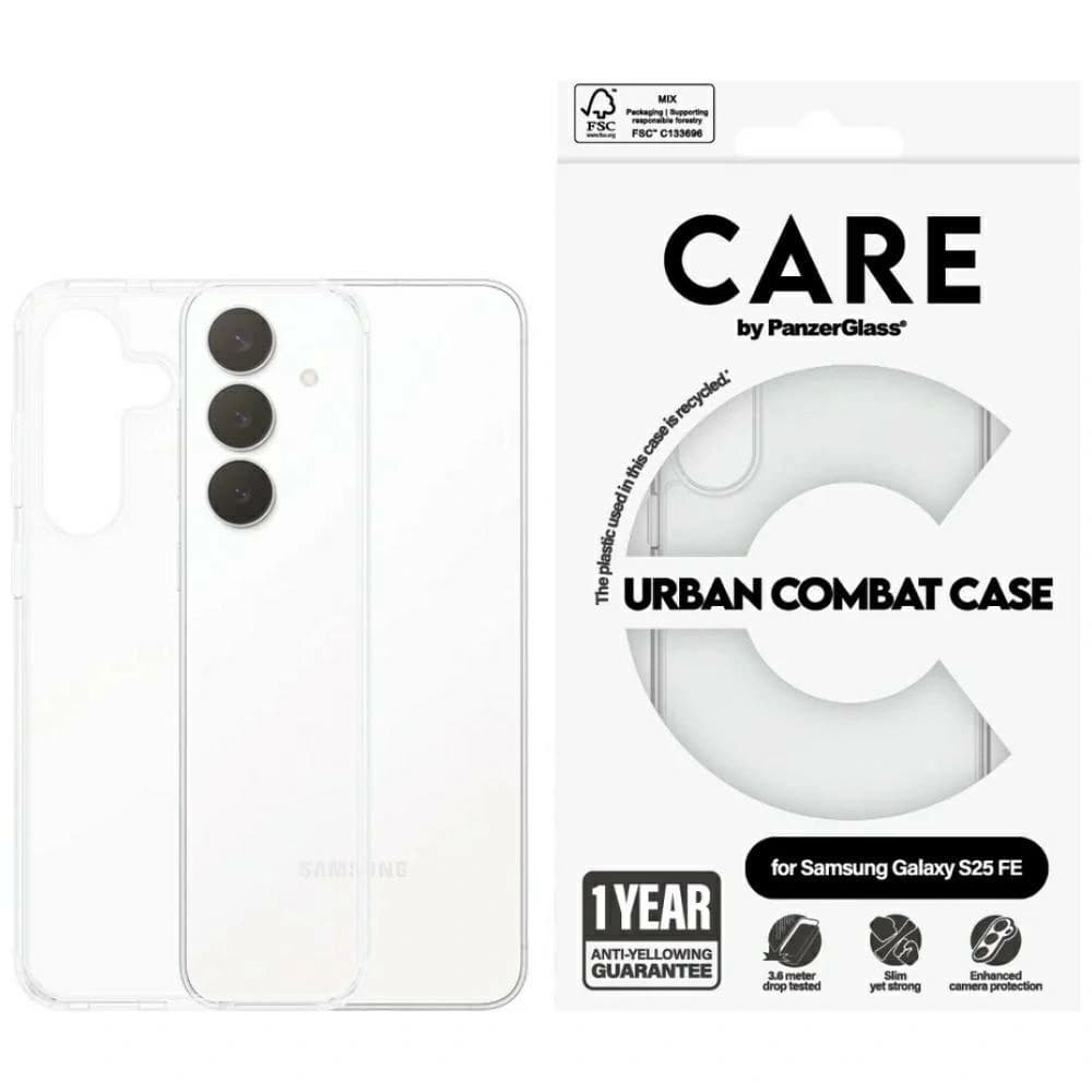 Etui CARE by PanzerGlass Flagship Urban  Combat do Samsung Galaxy S25 FE przezroczysty - 1