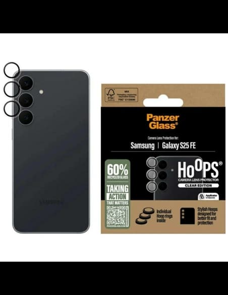 Szkło hartowane na obiektyw PanzerGlass Hoops Lens Protector do Samsung Galaxy S25 FE przezroczysty