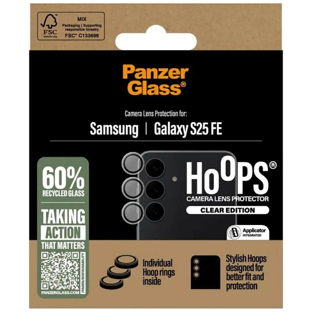 Sticlă securizată pentru obiectiv PanzerGlass Hoops Lens Protector pentru Samsung Galaxy S25 FE transparent
 - 4