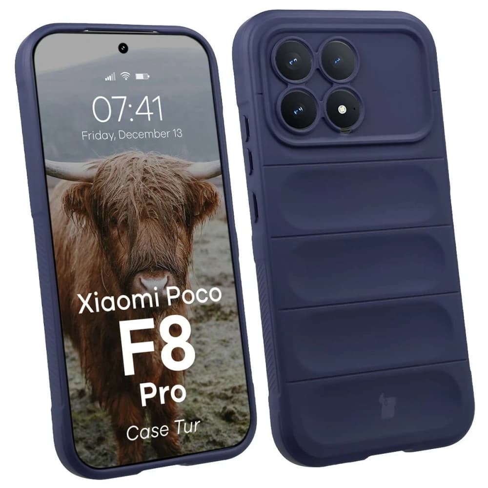 Pancerne etui Bizon Case Tur do Xiaomi POCO F8 Pro, granatowe - 1