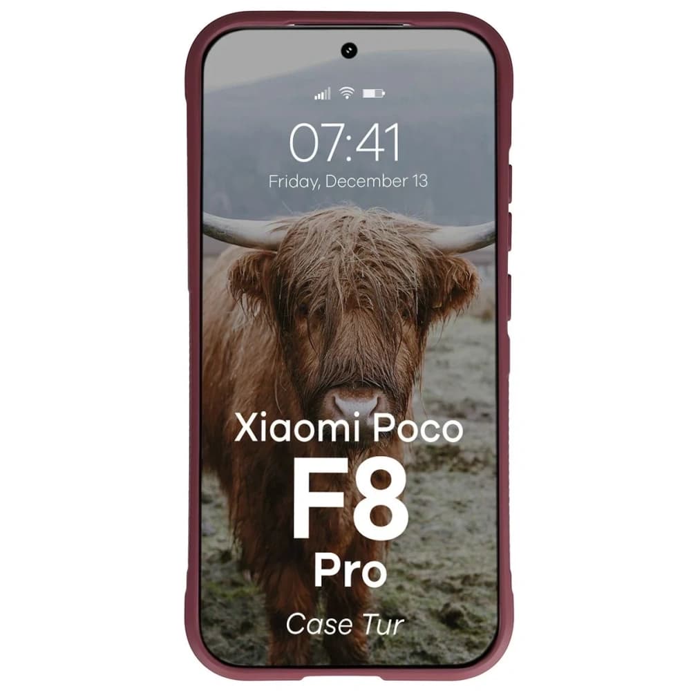 Pancerne etui Bizon Case Tur do Xiaomi POCO F8 Pro, burgundowe - 5