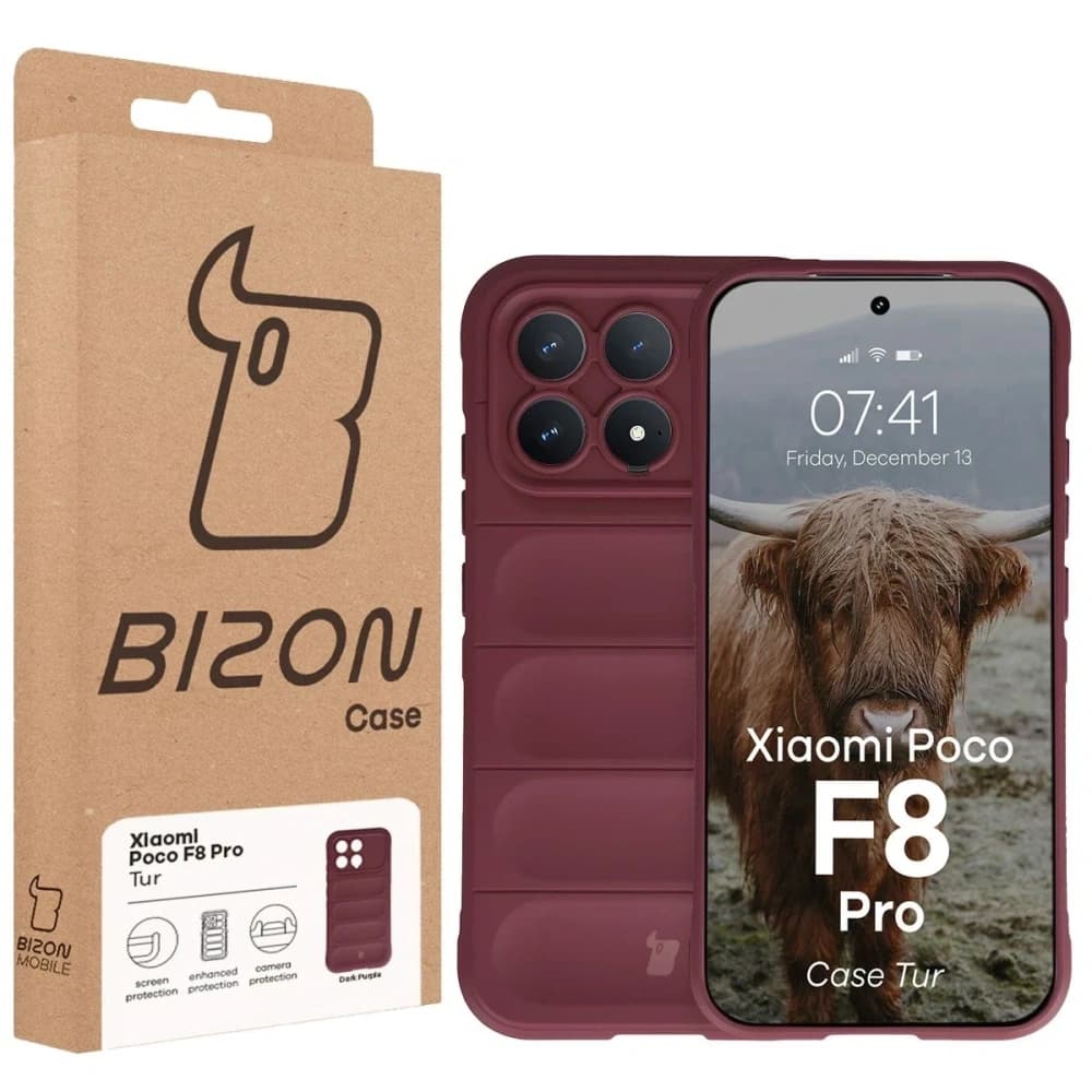 Pancerne etui Bizon Case Tur do Xiaomi POCO F8 Pro, burgundowe - 8