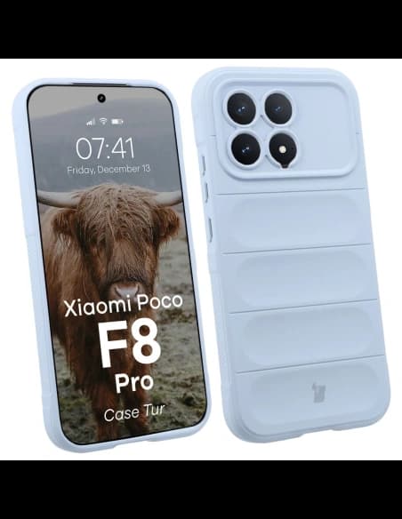 Pancerne etui Bizon Case Tur do Xiaomi POCO F8 Pro, jasnoniebieskie