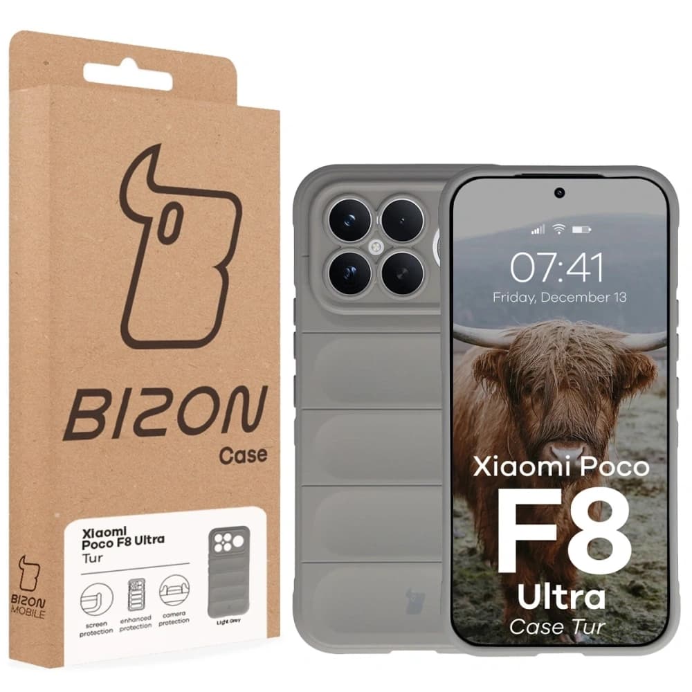 Pancerne etui Bizon Case Tur do Xiaomi POCO F8 Ultra, jasnoszare - 8