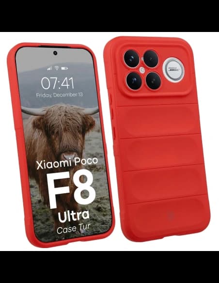 Pancerne etui Bizon Case Tur do Xiaomi POCO F8 Ultra, czerwone