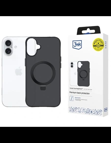3MK Smoke Case Mag&Stand Apple iPhone 17 schwarz rauchig
