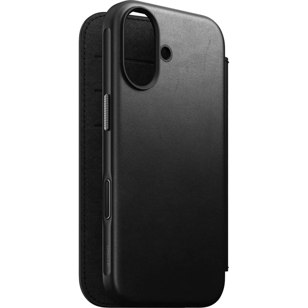NOMAD Moderní kožené folio pro Apple iPhone 17 MagSafe (černá)
 - 1