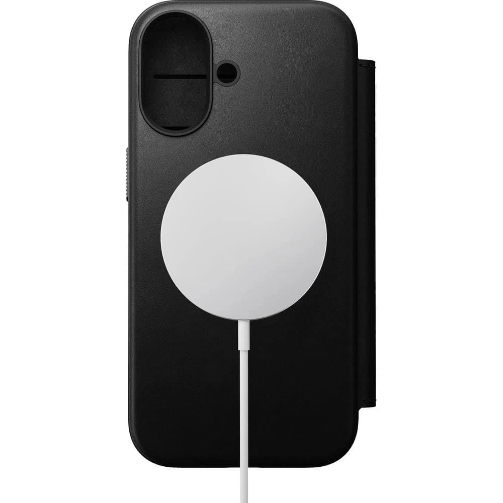 NOMAD Moderní kožené folio pro Apple iPhone 17 MagSafe (černá)
 - 2