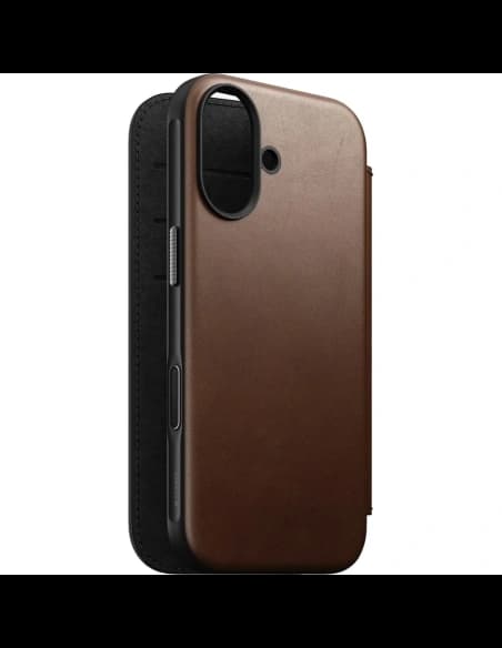 NOMAD Modernes Leder-Folio für Apple iPhone 17 MagSafe (braun) 
