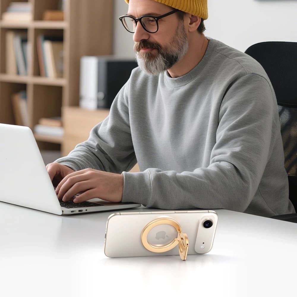 Tech-Protect MMR400 Lamano Mágneses MagSafe Telefon Gyűrű Arany
 - 3