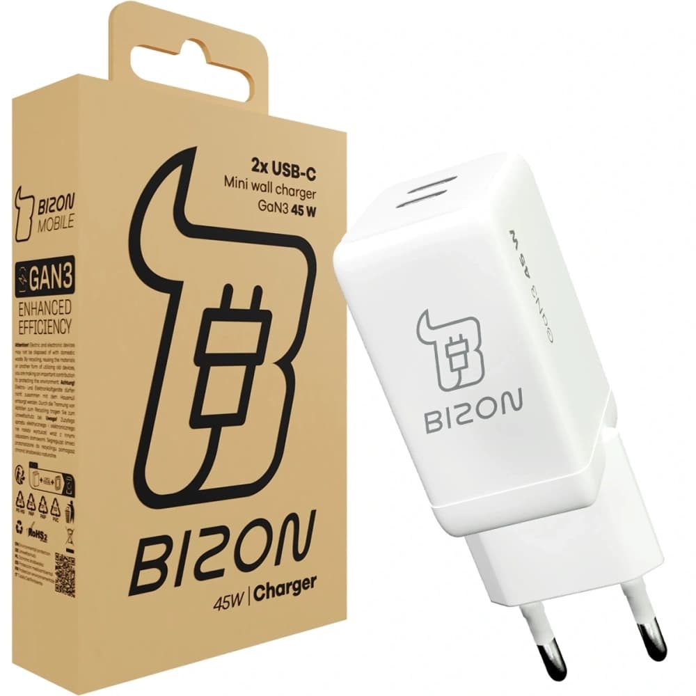 Bizon Charger VT-25B 25W USB-C PD, USB-A QC 4.0 GAN3 weiß
 - 1