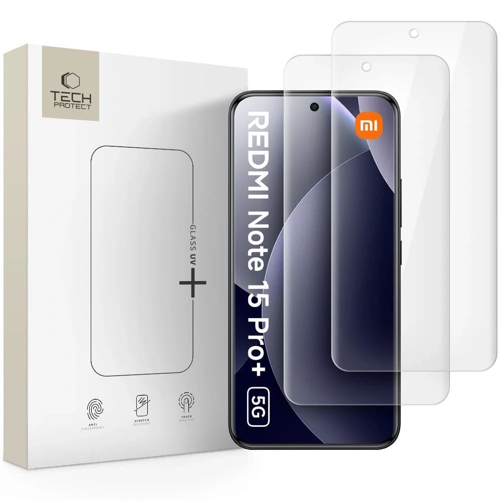 Tech-Protect Glass Uv+ Xiaomi Redmi Note 15 Pro+ Plus 5G Clear [2 PACK] - 1