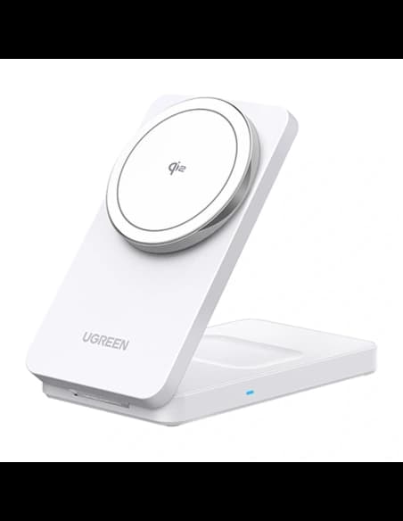 UGREEN W706 MagSafe 15W 2-in-1 Vezeték nélküli Mágneses Töltő (Fehér)
