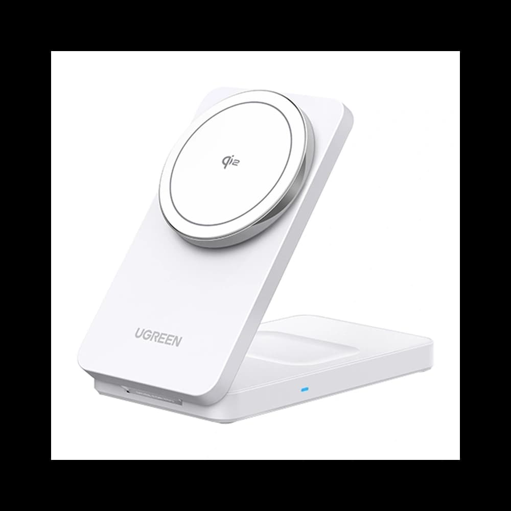 UGREEN W706 MagSafe 15W Încărcător Wireless Magnetic 2-in-1 (Alb)
 - 1