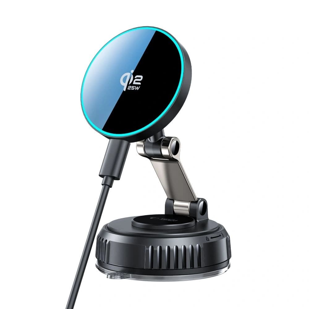 Tech-Protect MM25W-V8 Încărcător wireless magnetic MagSafe pentru parbriz și tabloul de bord Qi2.2 25W Negru 
 - 3