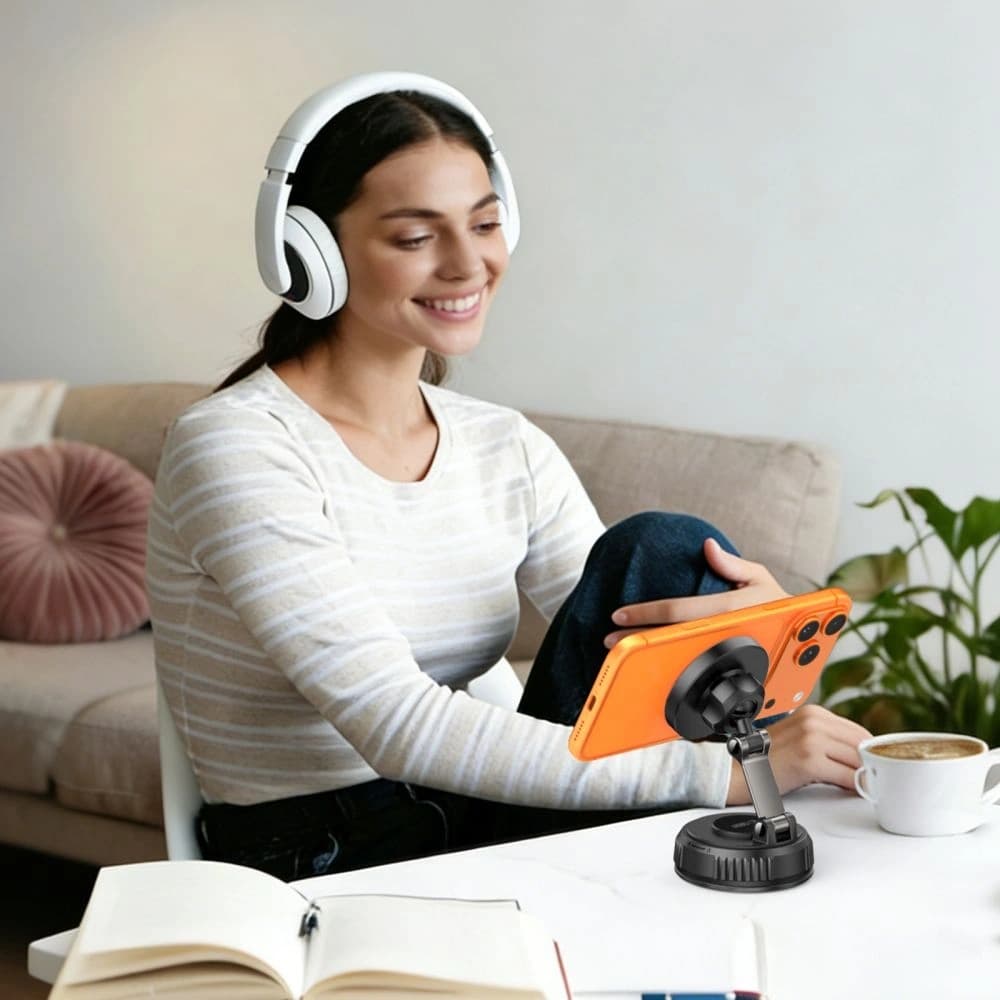 Tech-Protect MM25W-V8 Încărcător wireless magnetic MagSafe pentru parbriz și tabloul de bord Qi2.2 25W Negru 
 - 7