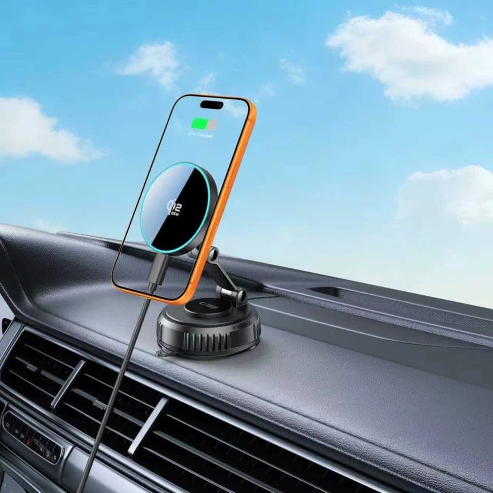 Tech-Protect MM25W-V8 Încărcător wireless magnetic MagSafe pentru parbriz și tabloul de bord Qi2.2 25W Negru 
 - 8