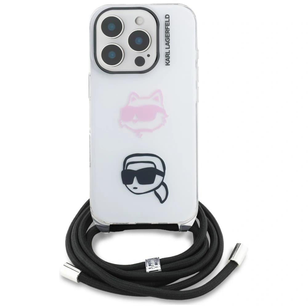 Karl Lagerfeld IML Crossbody Karl&Choupette Head Apple iPhone 16 Pro fehér
 - 2