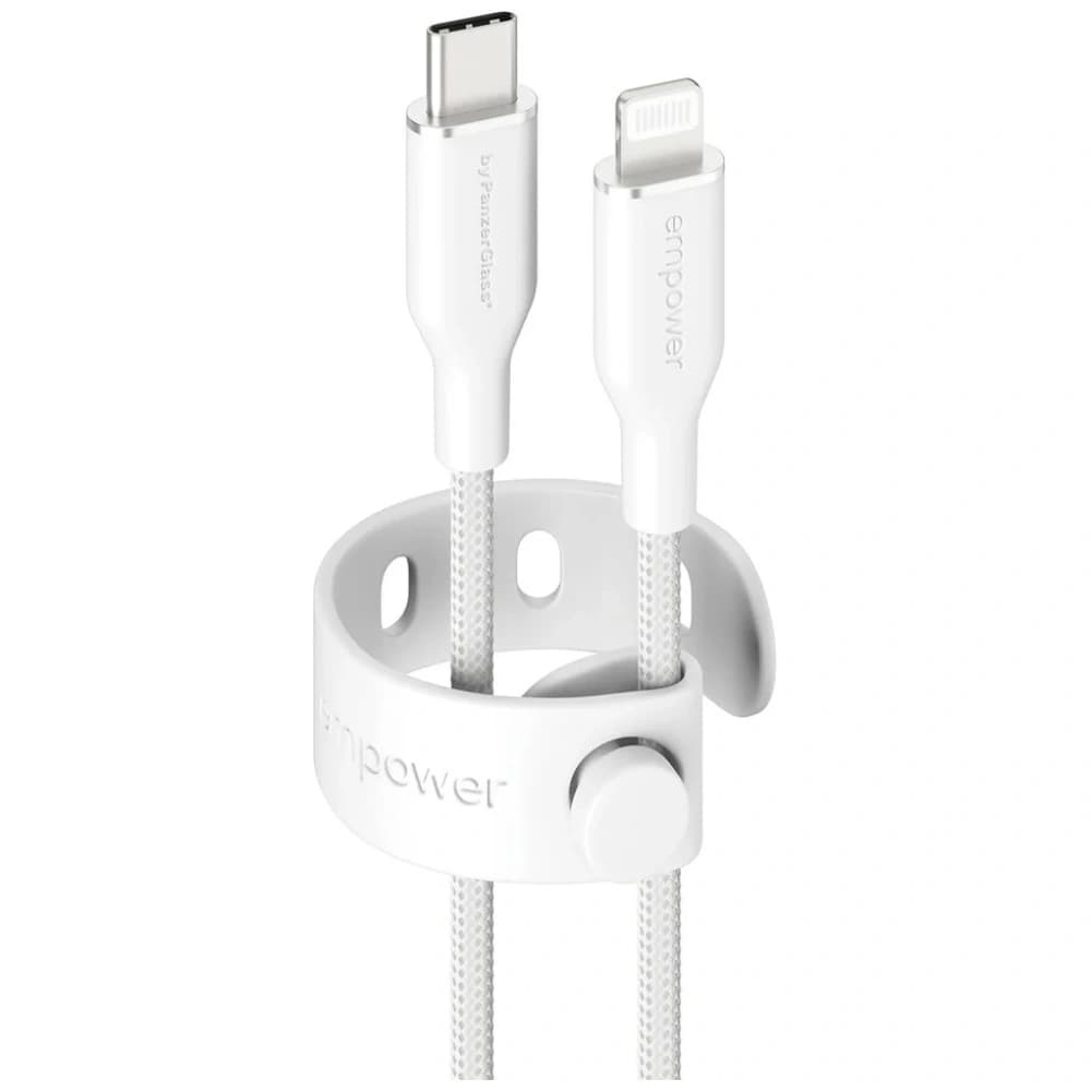 Cable by PanzerGlass Racing Empower 60W USB-C / Lightning 1.2m silver-white - 2