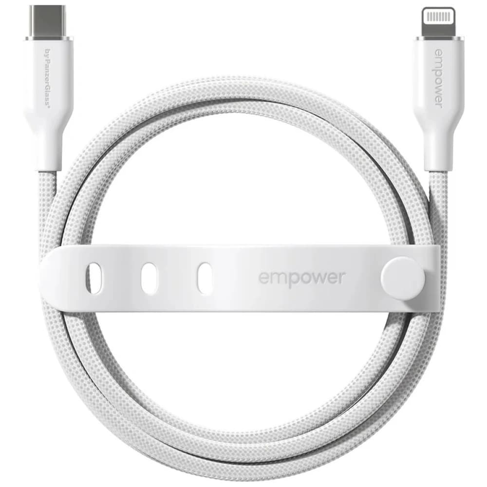 Cable by PanzerGlass Racing Empower 60W USB-C / Lightning 1.2m silver-white - 3