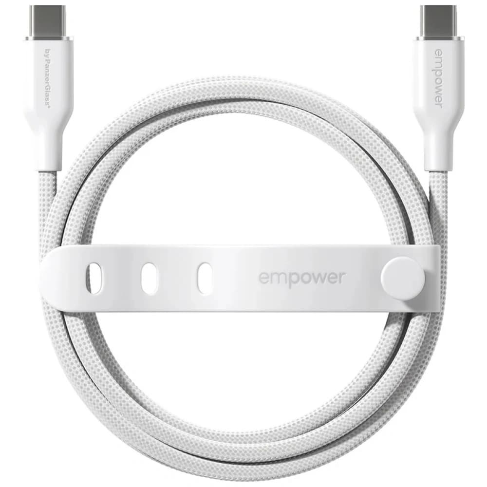 Kabel von PanzerGlass Racing Empower 60W USB-C / USB-C 1,2m silber-weiß
 - 3