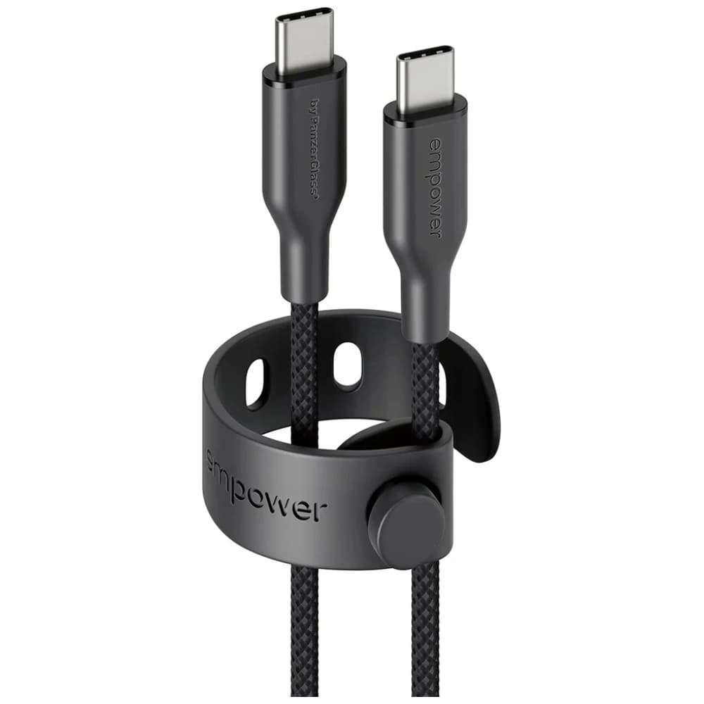 Kabel od PanzerGlass Racing Empower 60W USB-C / USB-C 2m černý
 - 2