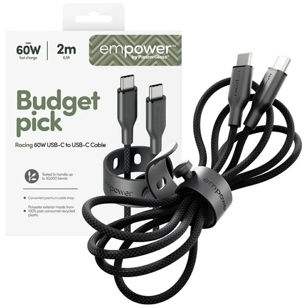 Kabel od PanzerGlass Racing Empower 60W USB-C / USB-C 2m černý
 - 5