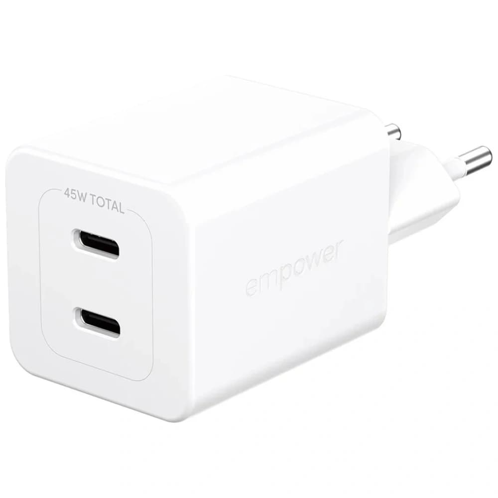 Empower od PanzerGlass Turbo 45W 2xUSB-C stříbrno-bílá Nástěnná nabíječka
 - 2