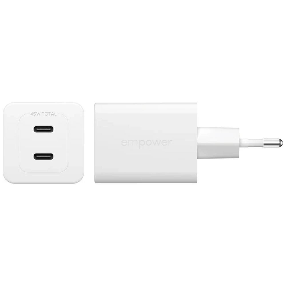 Empower od PanzerGlass Turbo 45W 2xUSB-C stříbrno-bílá Nástěnná nabíječka
 - 3